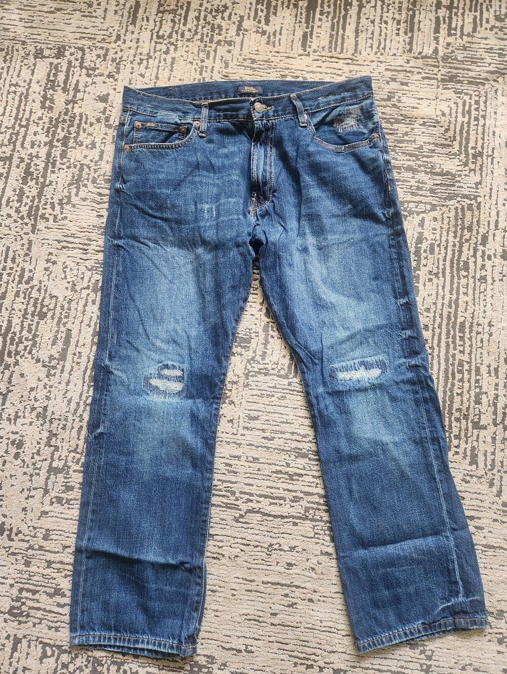 Polo Ralph Lauren Men's Blue Straight-Leg Jeans, Size 36 × 30